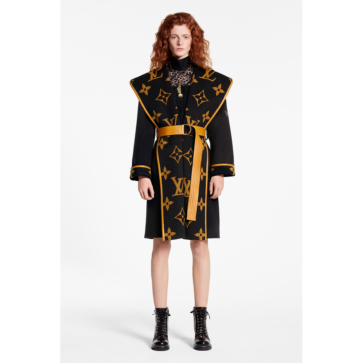 Hooded Wrap Coat Ready to Wear LOUIS VUITTON